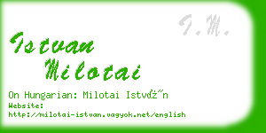 istvan milotai business card